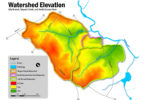 Watershed UGA watershed elevation map-h.illustration
