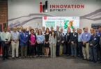 Faculty researchers pose for a photo honoring the founding of the UGA chapter of the National Academy of Inventors.